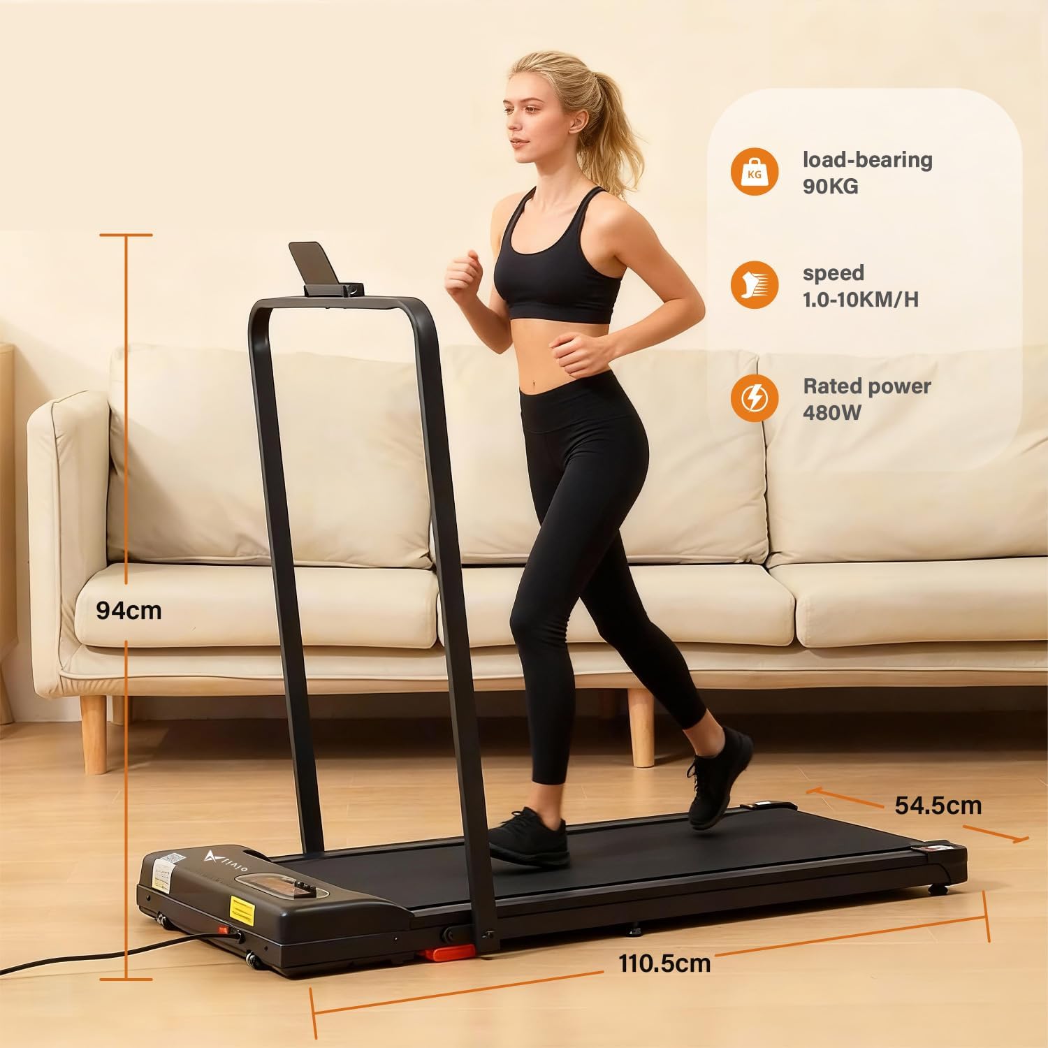 Alivio 10km/h Treadmill - Image 3
