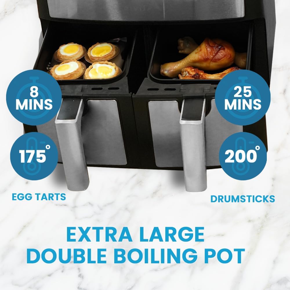 Alivio 9L dual basket air fryer - Image 3